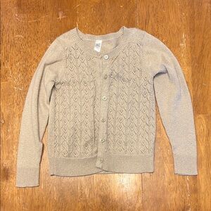 Cream Cable Knit Round Neck Sweater Cardigan